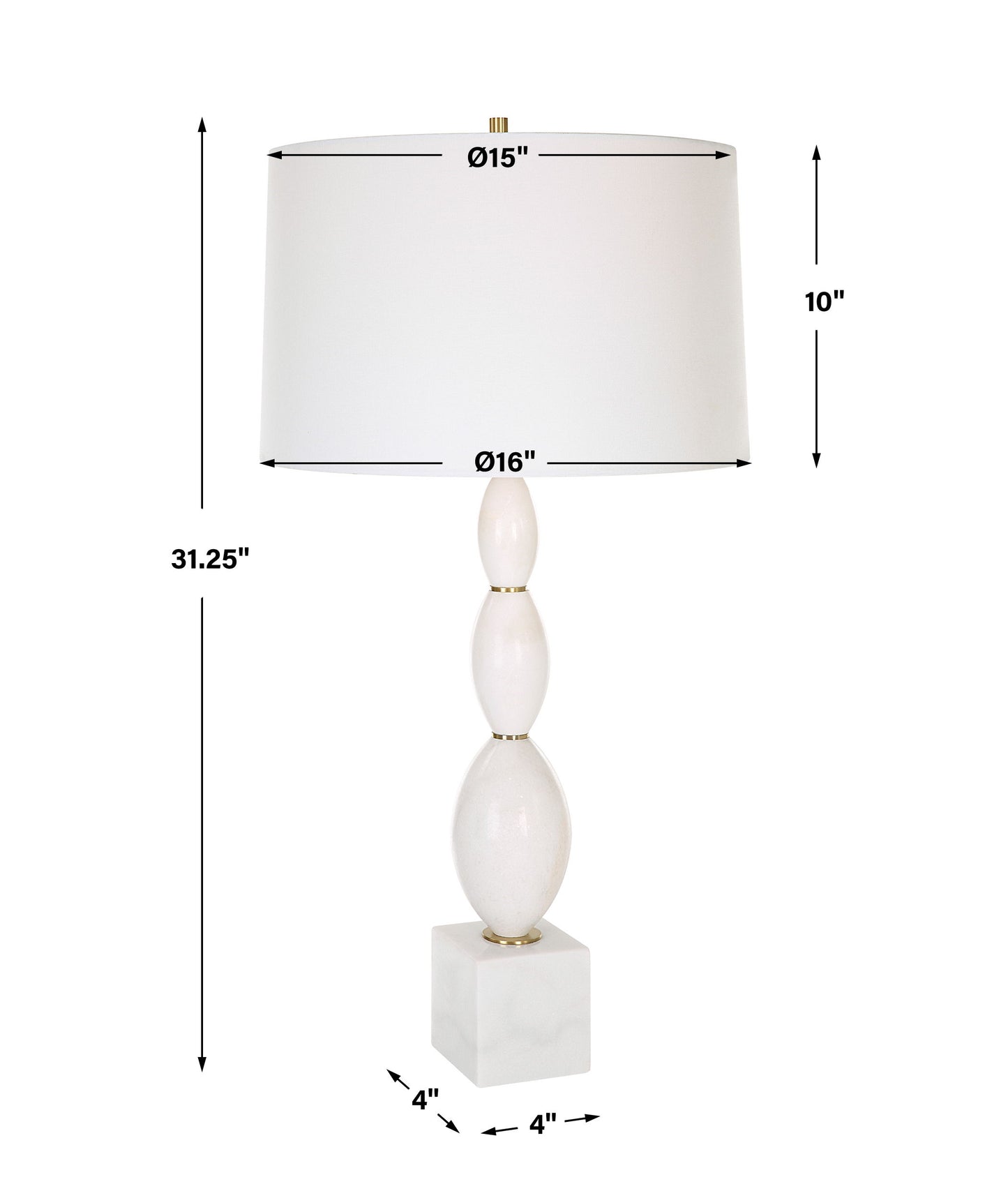 Regalia - White Marble Table Lamp