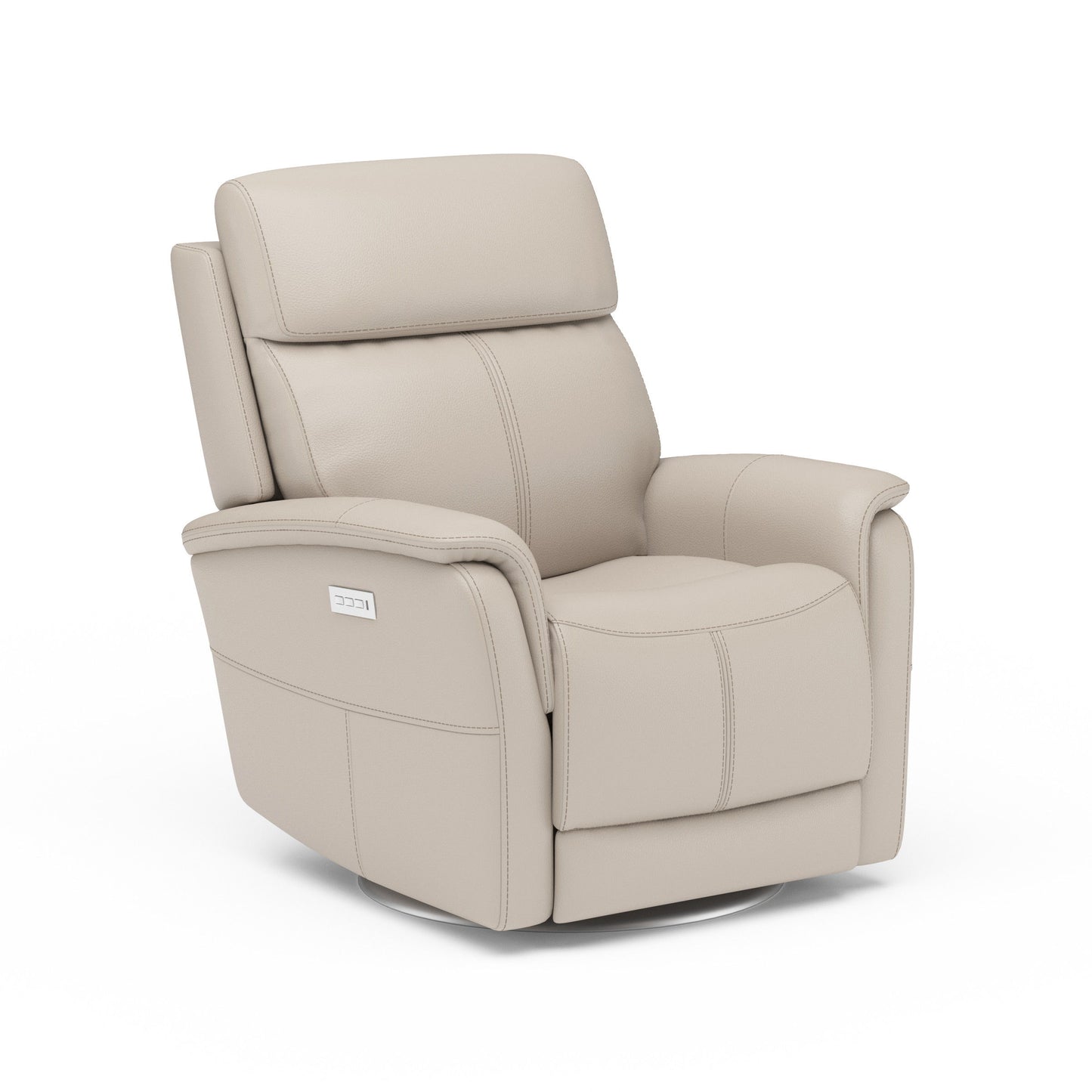 View - Swivel Power Recliner with Power Headrest & Lumbar