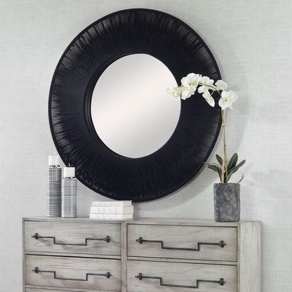 Sailor's Knot - Round Mirror - Black