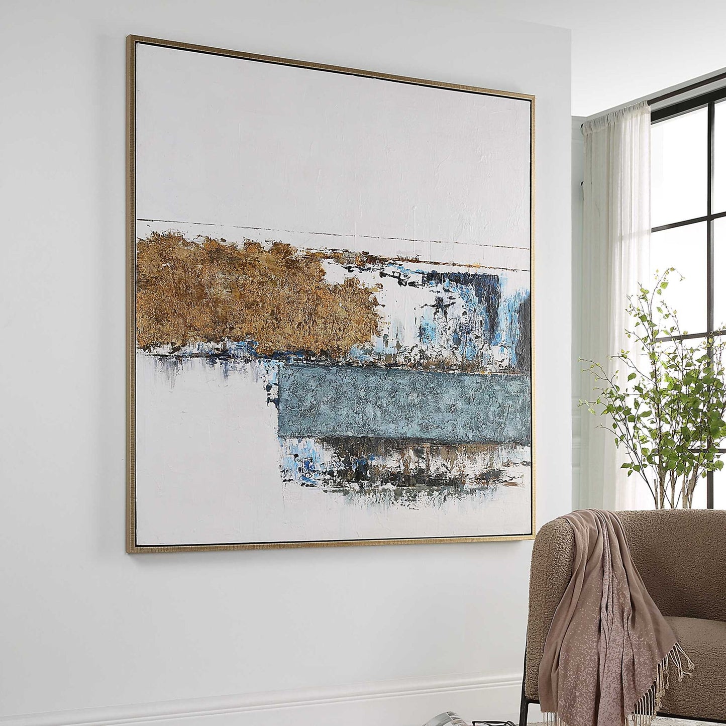 Stacked Against - Hand Painted Canvas