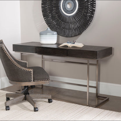 Claude - Modern Oak Desk - Dark Gray