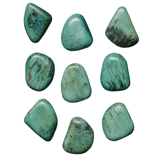 Pebbles - Wood Wall Decor (Set of 9) - Aqua