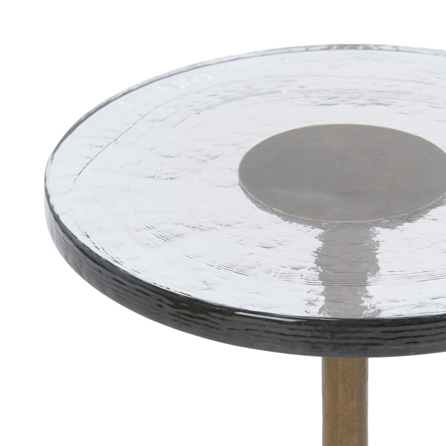 Fabiana - Round Accent Table - Gold / Black