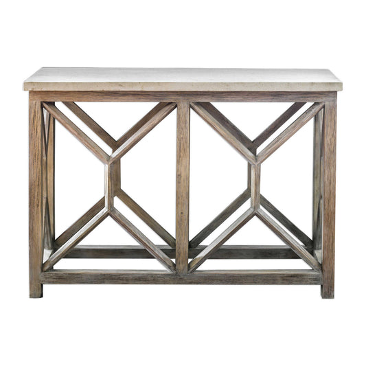 Catali - Stone Console Table - Ivory