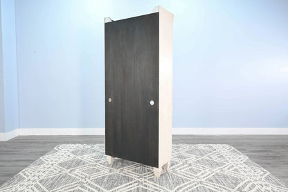 Pasadena - Two-Tone Wood Bookcase - Buckskin / Marble White