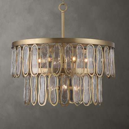 Aurelie - 9 Light Round Pendant - Brass
