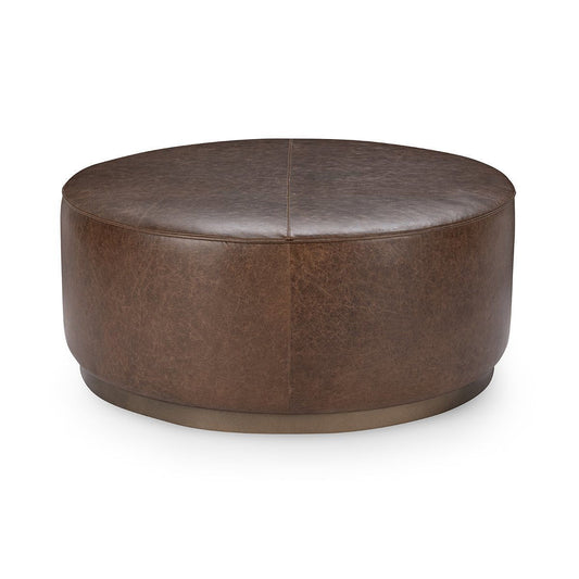 Clair - Leather Round Table