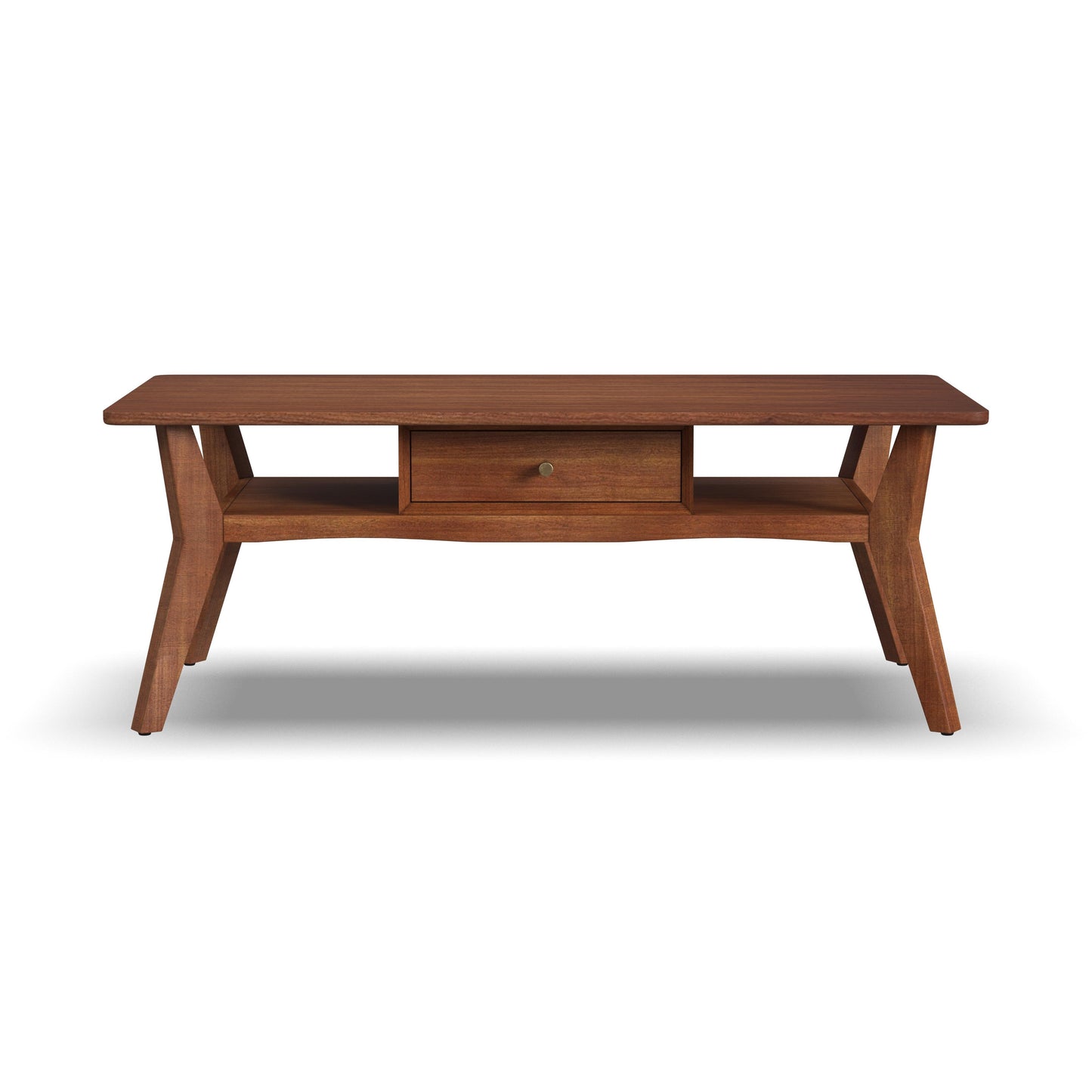 Ludwig - Occasional Rectangular Coffee Table with Drawer - Dark Brown