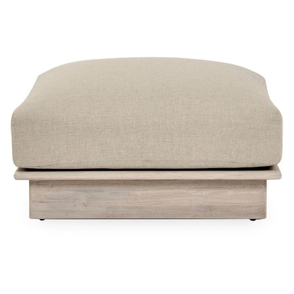 Livia - Teak Outdoor Ottoman - Taupe