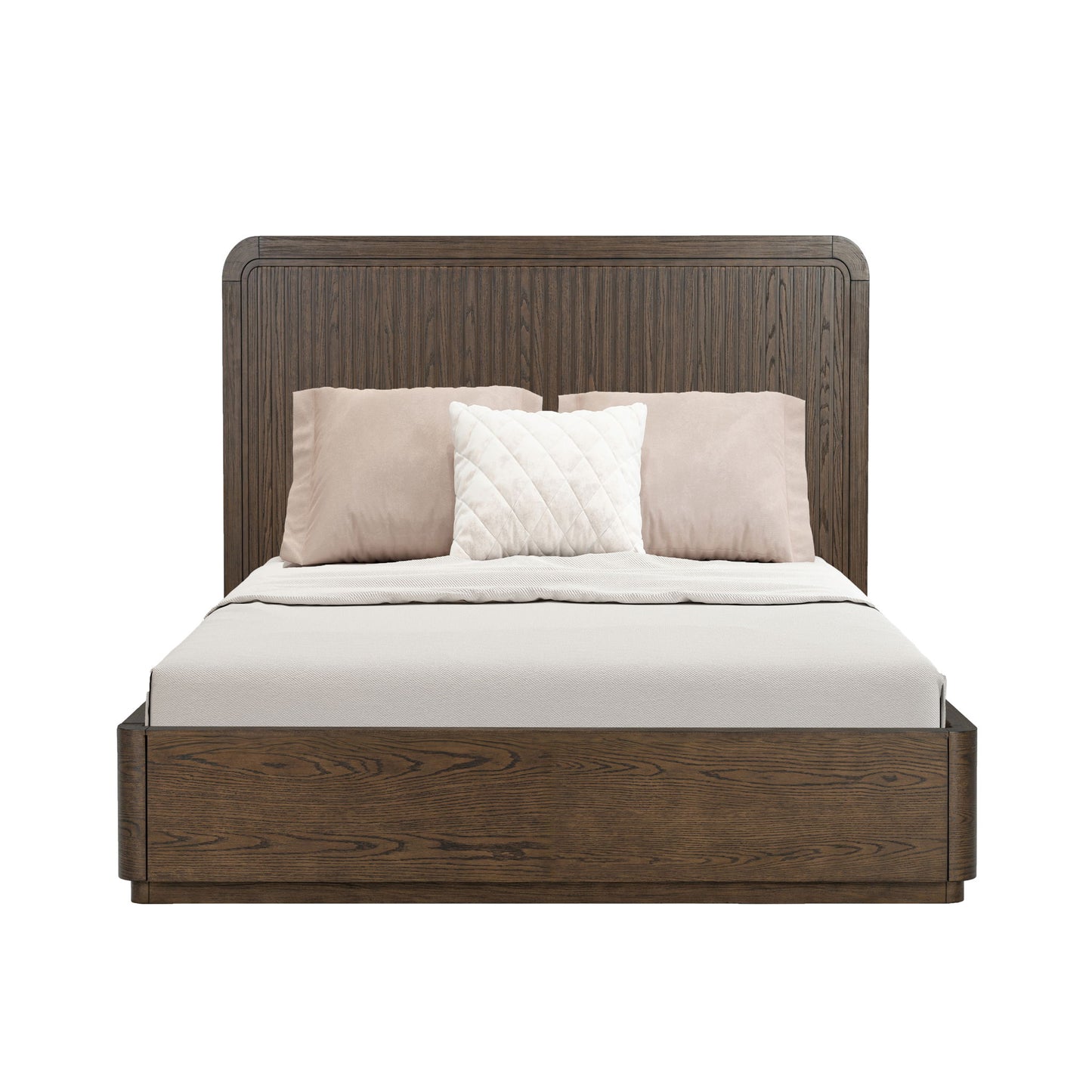 Athens - Queen Panel Bed - Dark Brown
