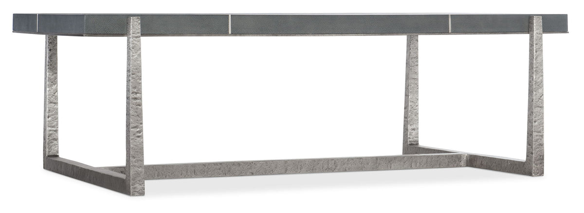 Chapman - Mixed Media Rectangle Cocktail Table - Pearl Silver / Dark Gray