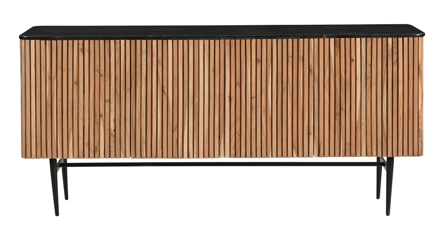 Easton - Four Door Credenza - Natural / Black