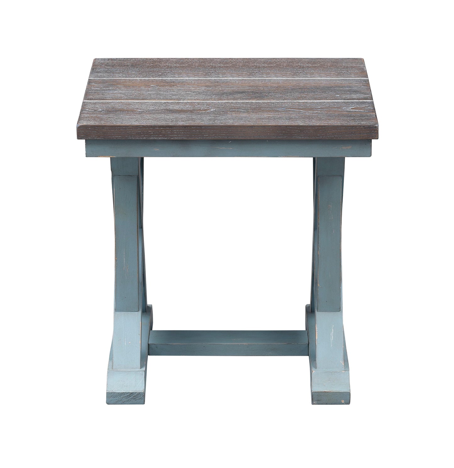 Bar Harbor - Hand Painted Table With Plank Style Top