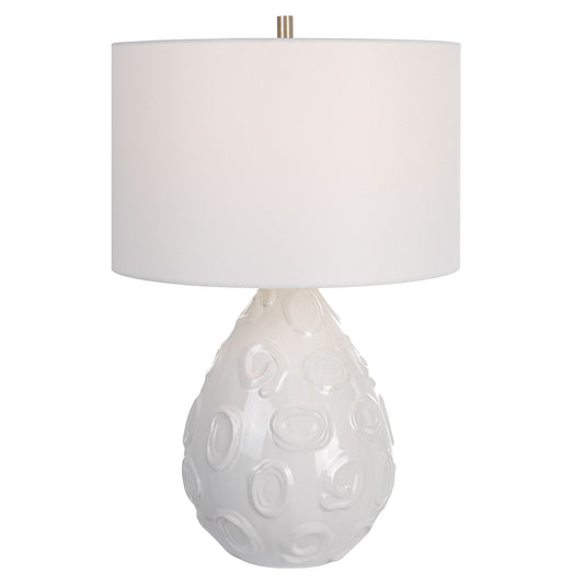 Loop - White Glaze Table Lamp