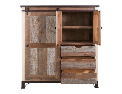 Antique - Сhest With 3 Drawers - Multicolor