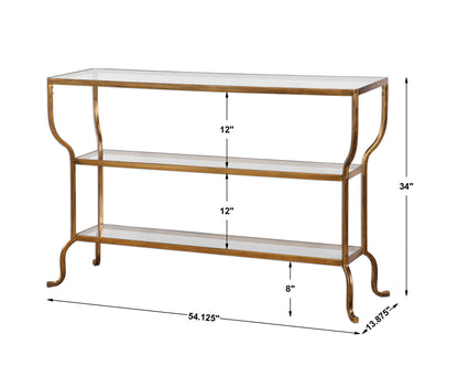 Deline - Console Table - Gold
