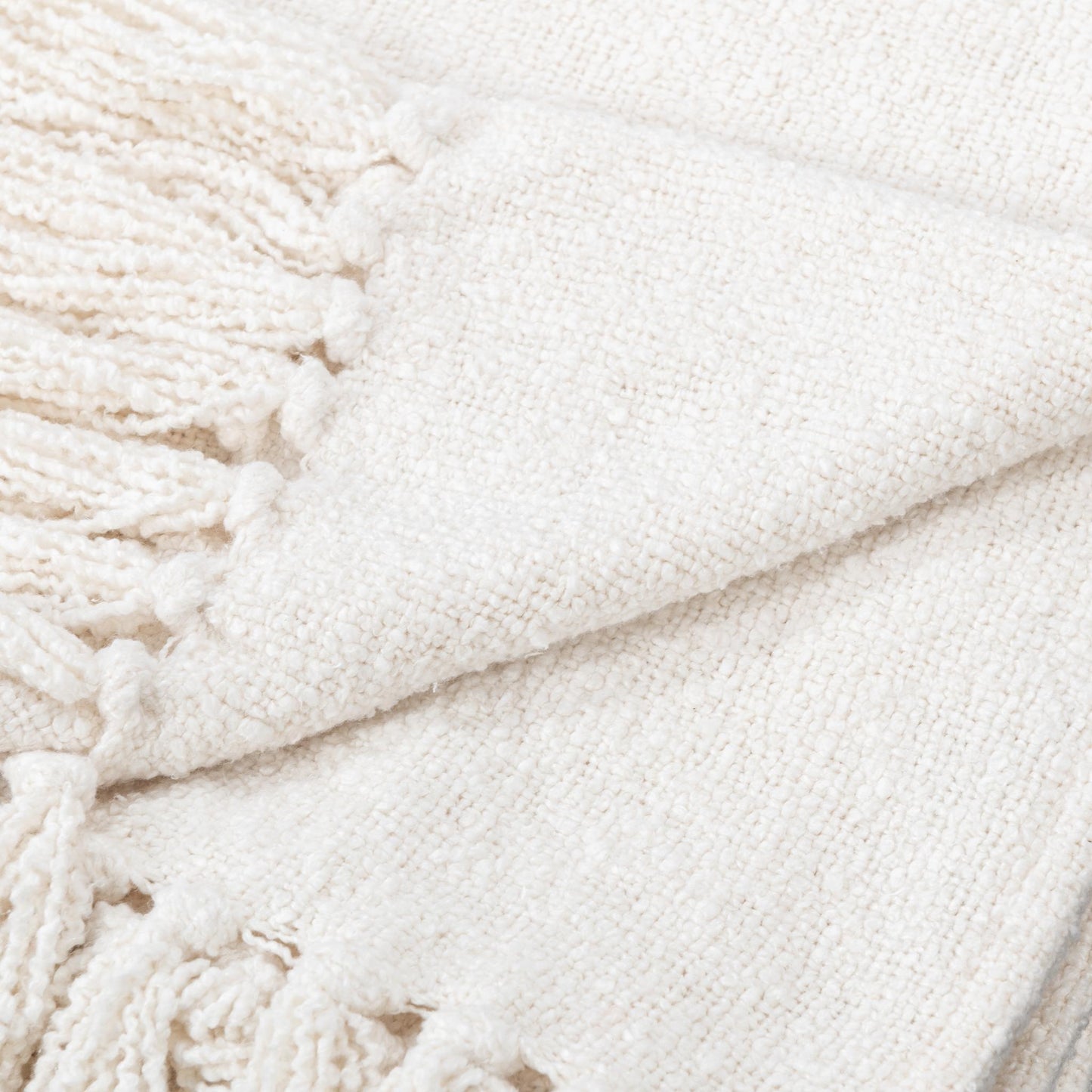 Aria - 50" x 70" Boucle Throw - Ivory