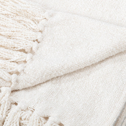 Aria - 50" x 70" Boucle Throw - Ivory