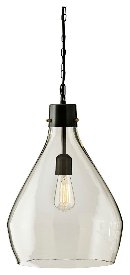 Avalbane - Clear / Gray - Glass Pendant Light