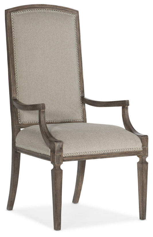 Woodlands - Arched Upholstered Arm Chair