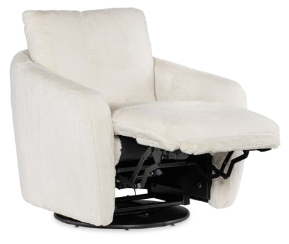 CC - Bonnie Swivel Chair With Power Footrest - White