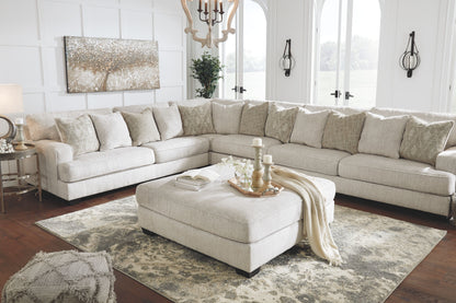 Rawcliffe - Parchment - Oversized Accent Ottoman