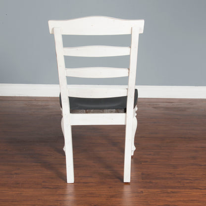 Carriage House - 41" Ladderback Chair - White / Black