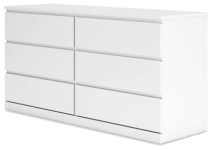 Onita - White - Six Drawer Dresser