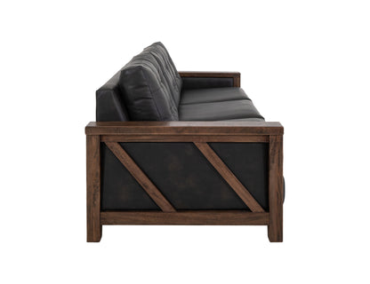 Walnut - Sofa - Licorice Black