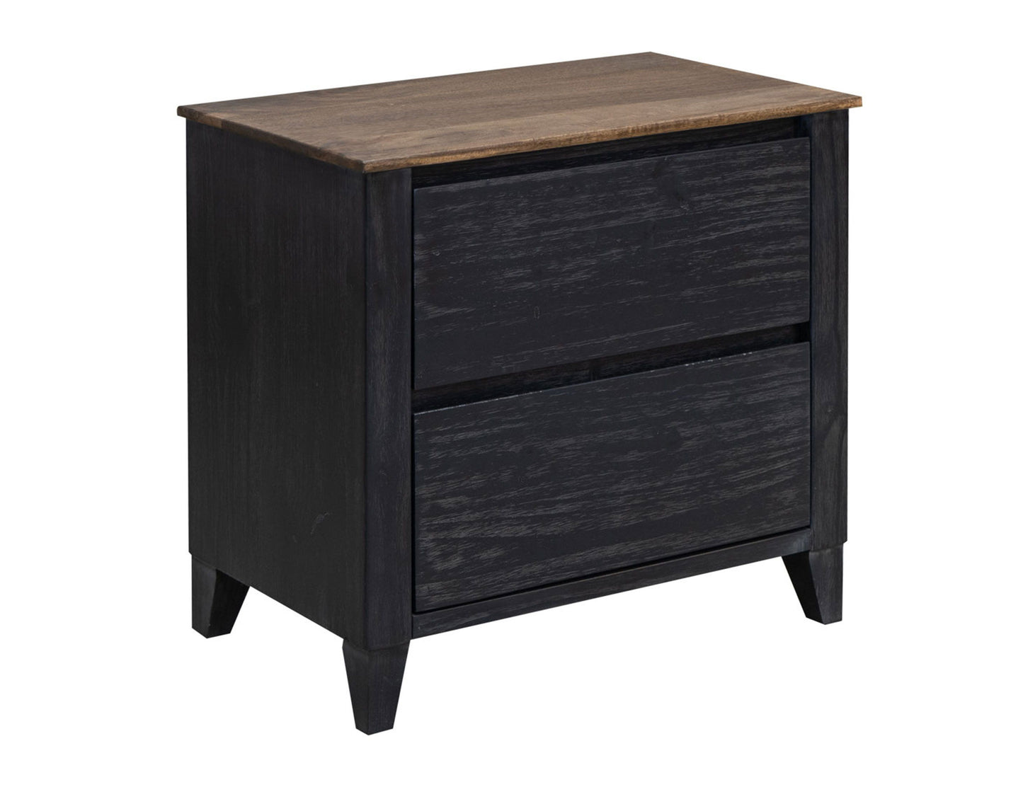 Empire - Nightstand - Satin Black / Brown