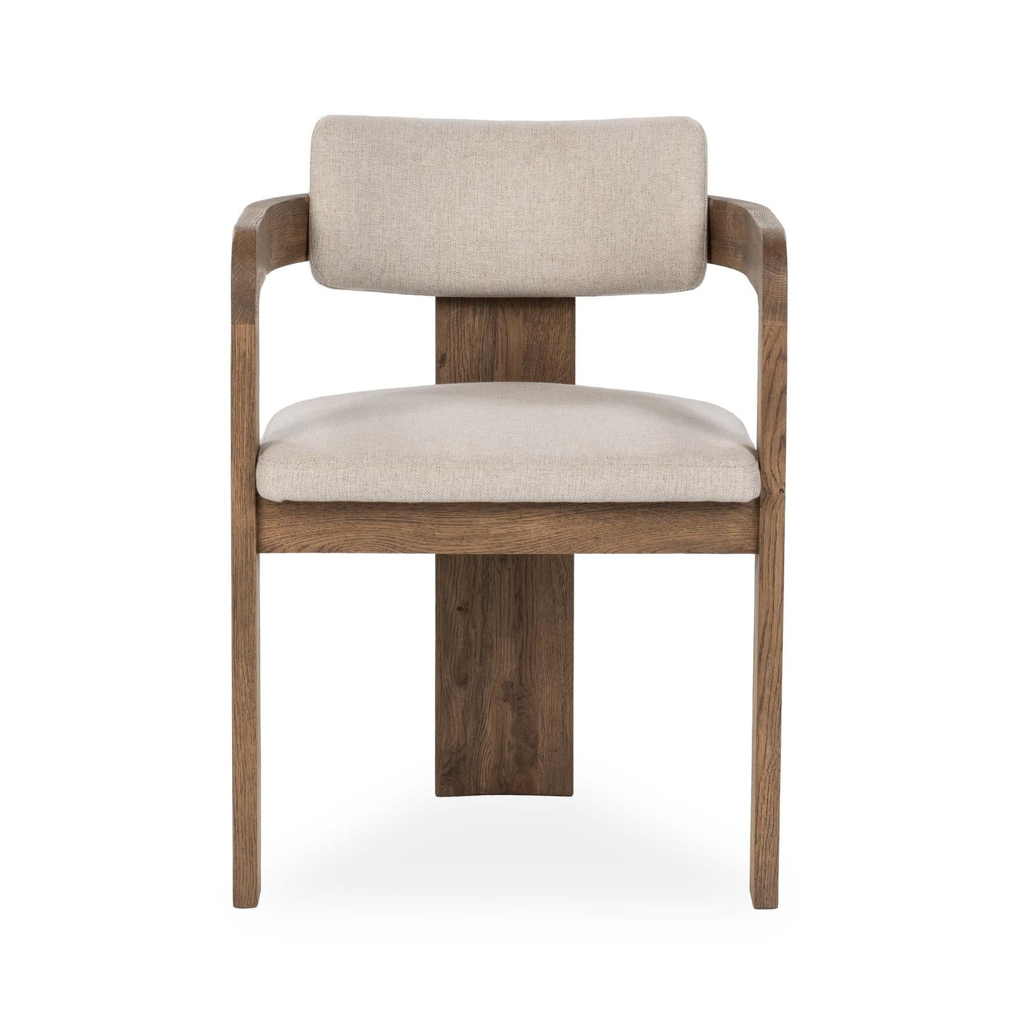 Labelle - Dining Armchair - Beige / Dark Brown