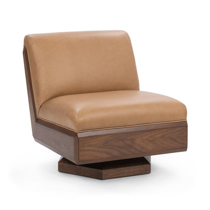Myla - Swivel Accent Chair - Light Brown