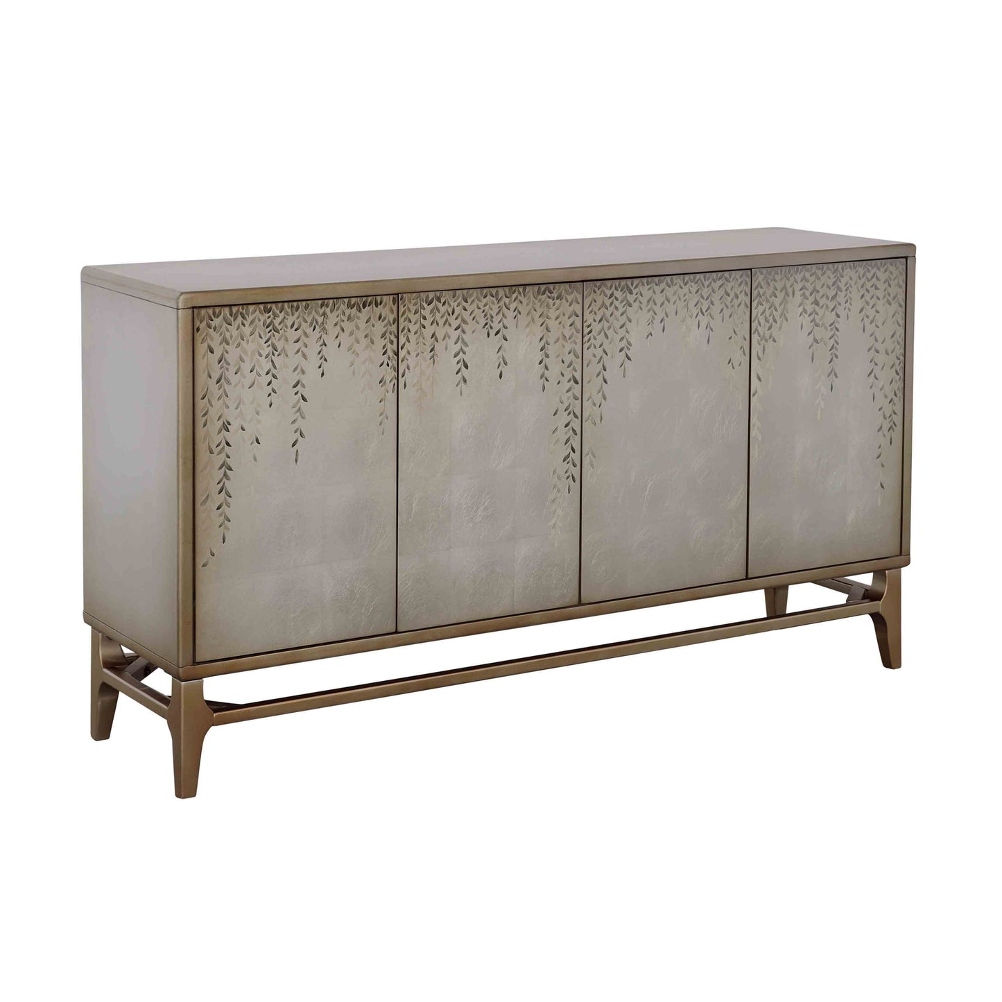 Dreamscape - Four Door Credenza - Gold / Silverleaf