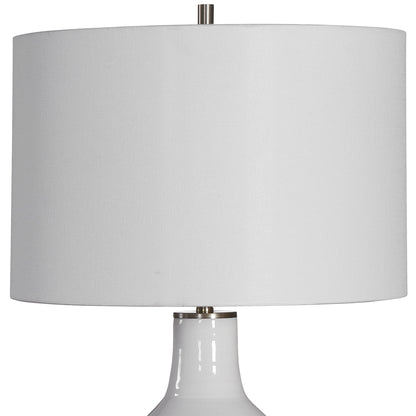 Dakota - Crackle Table Lamp - White