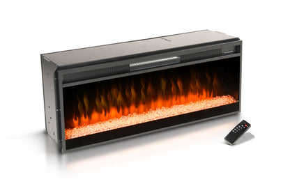 42" Crystal Fireplace Insert - Black