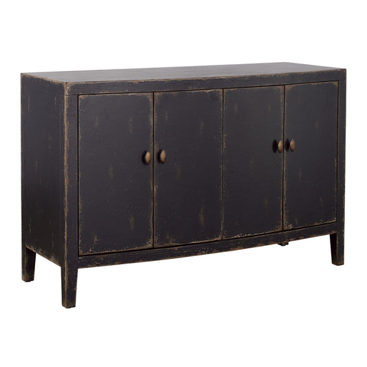 Gibson - Four Door Credenza - Coal / Brown