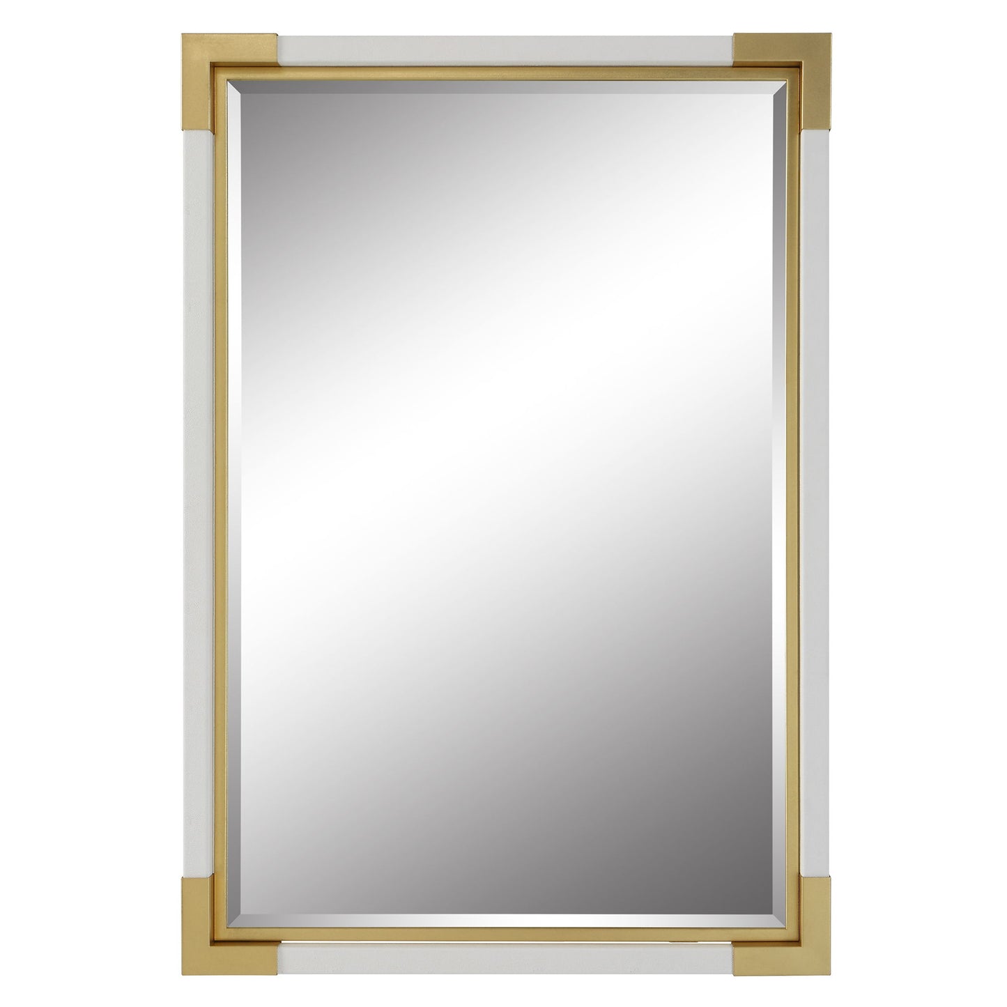 Malik - White & Gold Mirror