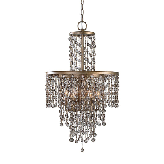 Valka - 6 Light Crystal Chandelier - Light Brown