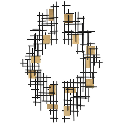 Reflection - Metal Grid Wall Decor (Set of 2) - Black