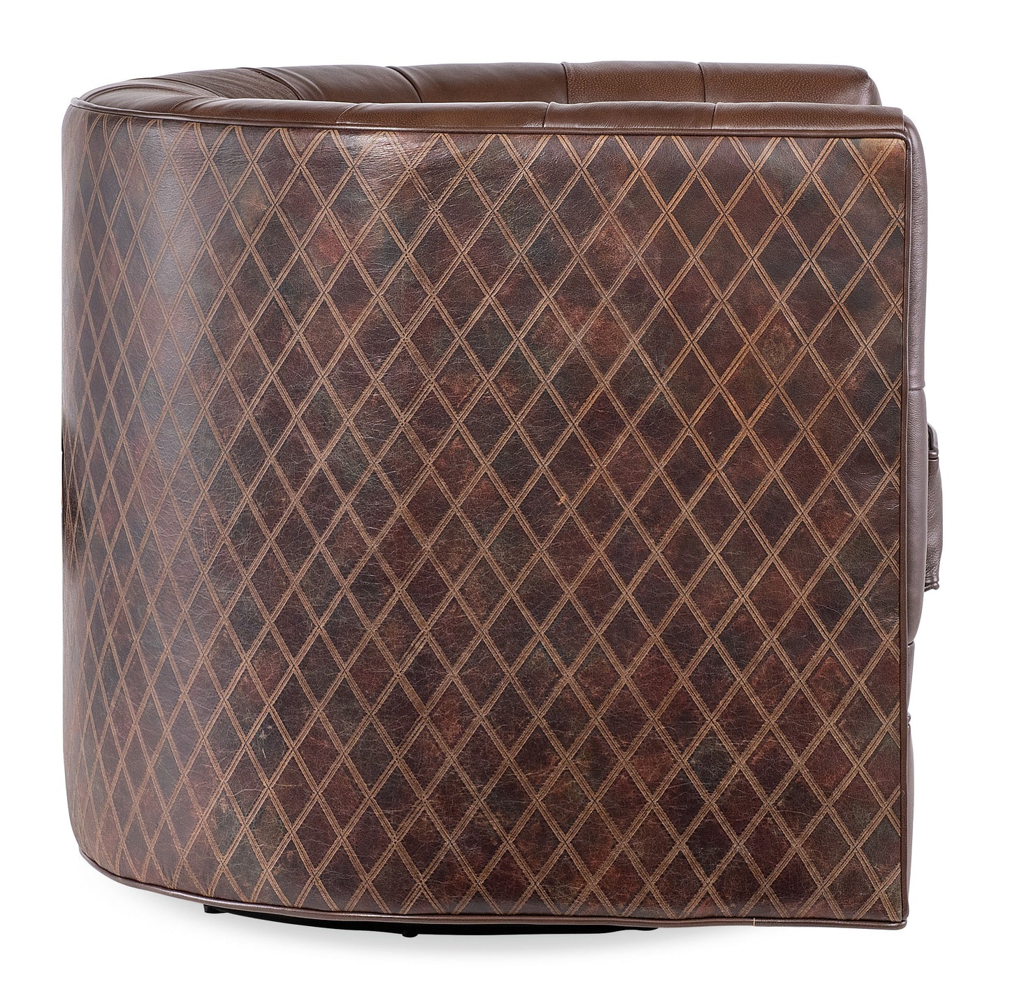 CC - Lennox Tufted Swivel Chair - Brown