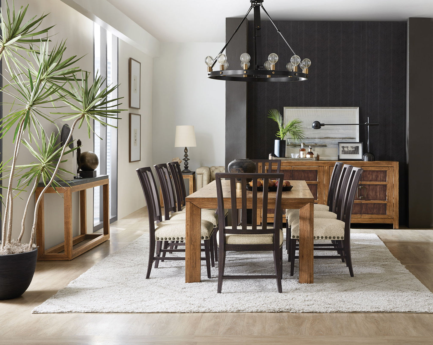 Big Sky - Leg Table With 1-24" Leaf - Light Brown