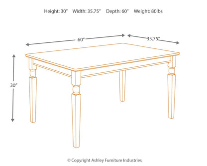 Owingsville - Black / Brown - Rectangular Dining Room Table