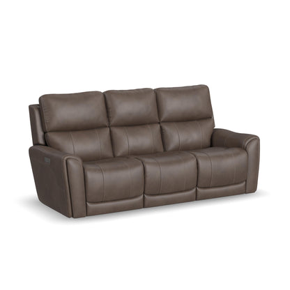 Carter - Power Reclining Sofa With Console & Power Headrests & Lumbar - Cappuccino