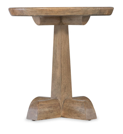 Vineyard Row - Round Pedestal End Table - Light Brown