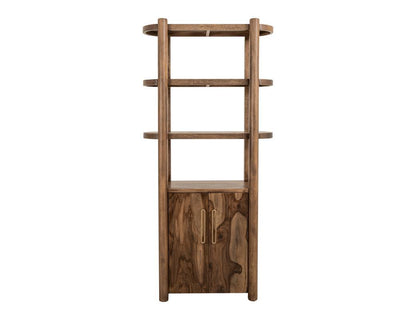Balam - Wall Unit With Electric Fireplace Insert - Light Brown