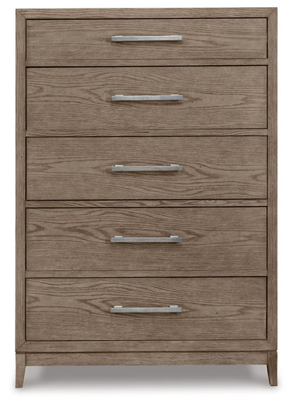 Chrestner - Gray - Five Drawer Chest