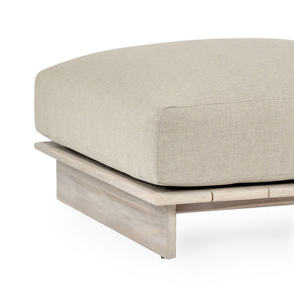 Livia - Teak Outdoor Ottoman - Taupe