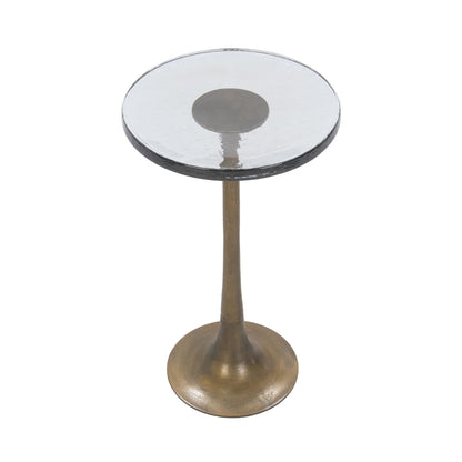 Fabiana - Round Accent Table - Gold / Black