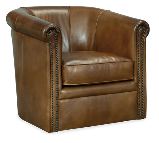CC - Axton Swivel Leather Club Chair