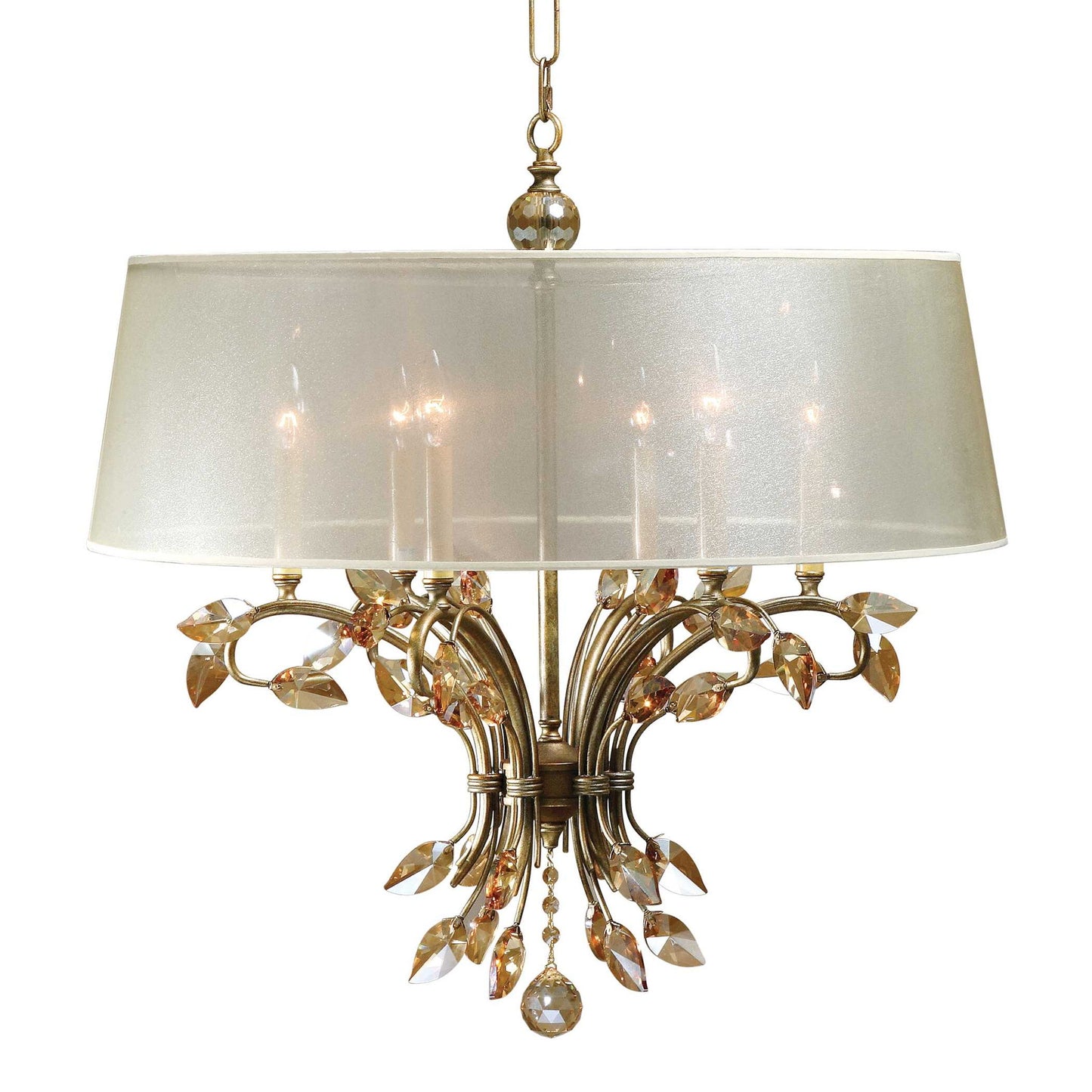 Alenya - 6 Light Shade Chandelier - Gold